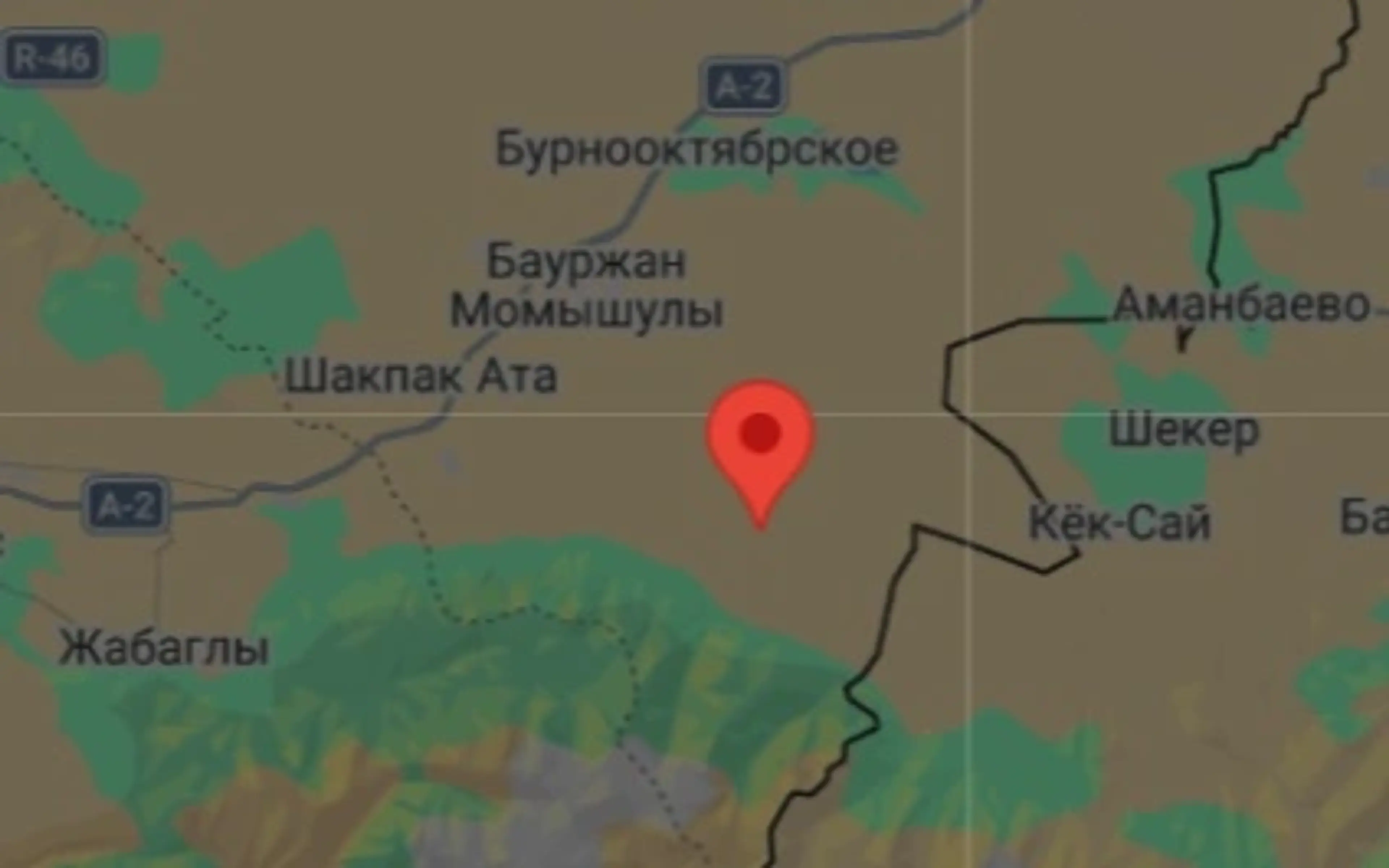 Таразадан 65 км оңтүстік-батыста 4,5 магнитудалы жер сілкінісі болды