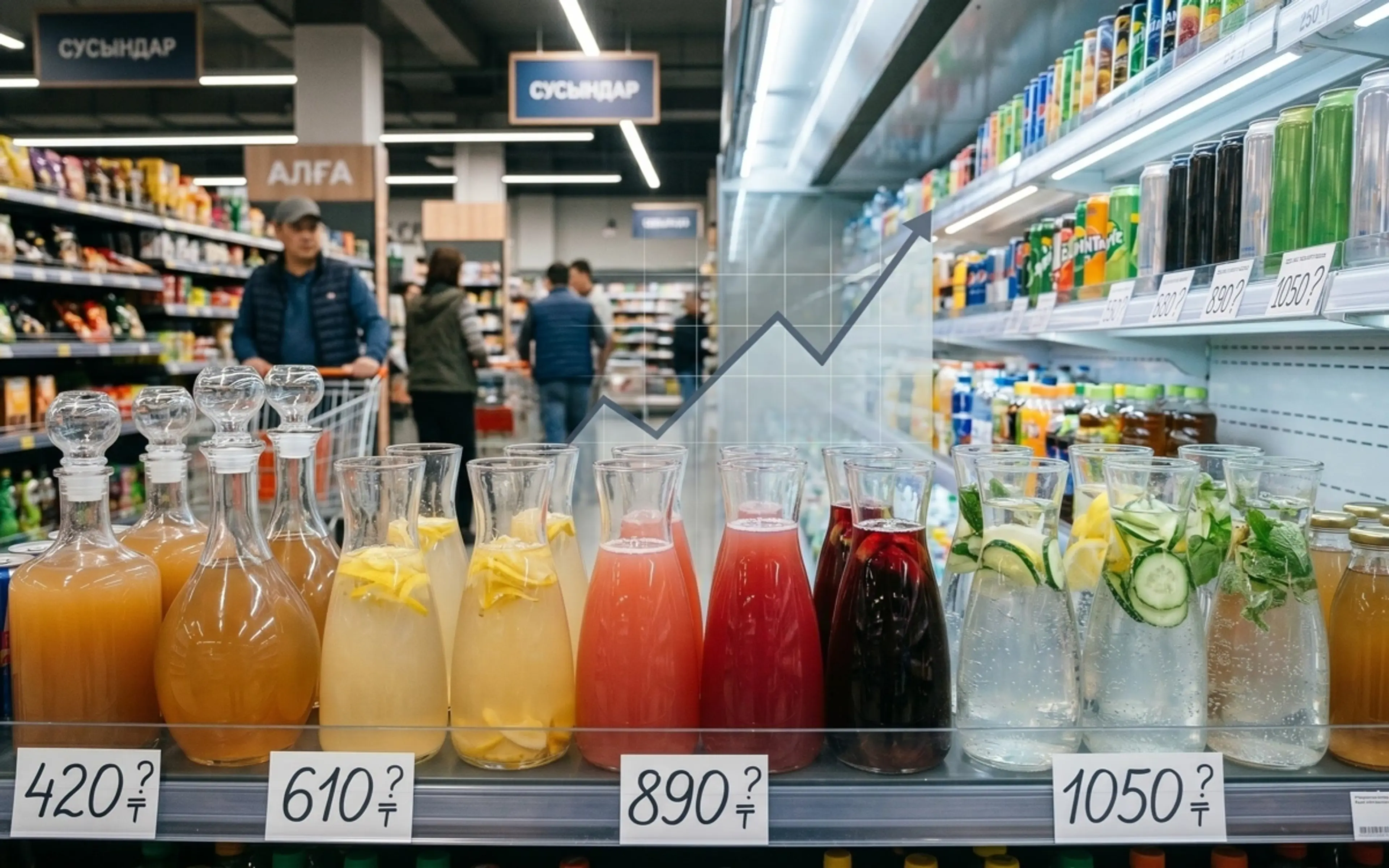 Қазақстанның қай қалаларында квас, газировка және су арзанырақ